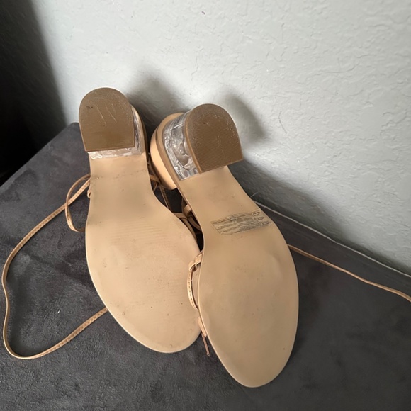 Forever 21, Tan ankle lace up strappy sandal size 7.5 - Picture 8 of 10